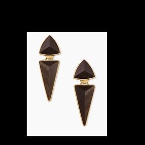 VIVIAN STMNT EAR VIN GLD GOLDEN OBSIDIAN